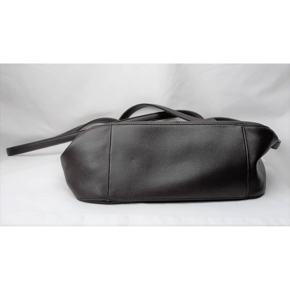 Leather Co Liz Claiborne Grandmacore Shoulder Bag Purse Dark Brown Leather 80s - Picture 4 of 14